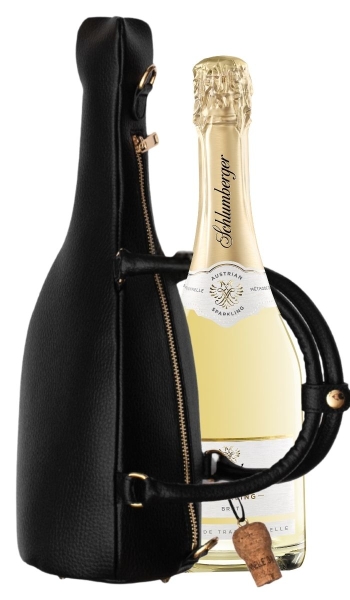 Handtasche mit Schlumberger Sparkling Flasche