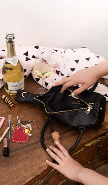 Wendy Jim Tasche wird von Innen gezeigt